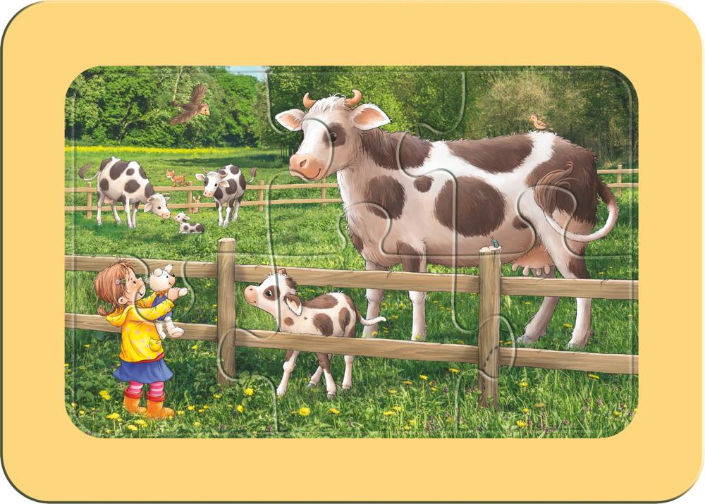 3 x 6 Teile Ravensburger Kinder Rahmen my first puzzles Lotta auf dem Bauernhof 05679