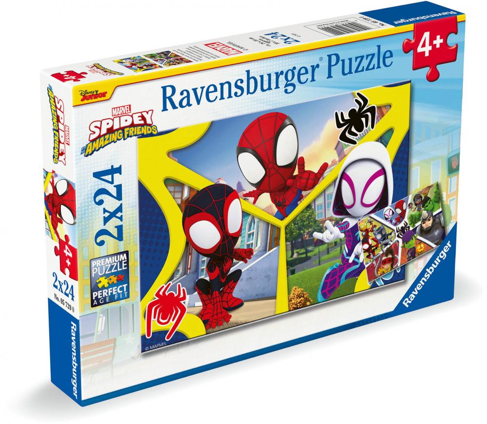 2 x 24 Teile Ravensburger Kinder Puzzle Spidey und seine Super-Freunde 05729