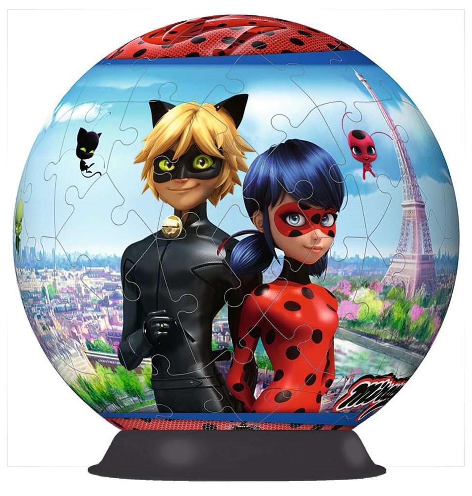 72 Teile Ravensburger 3D Puzzle Ball Miraculous 11167