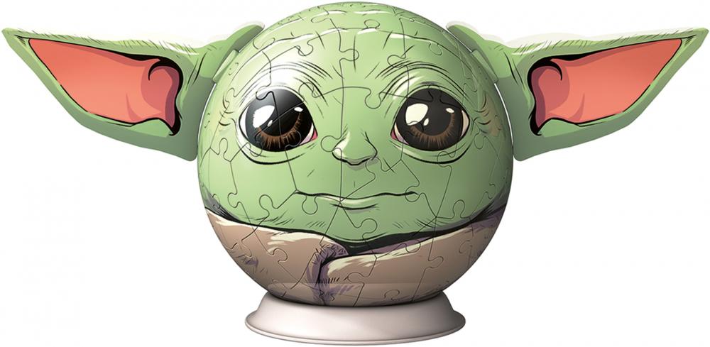 72 Teile Ravensburger 3D Puzzle Ball Star Wars Mandalorian Grogu Ball mit Ohren 11556