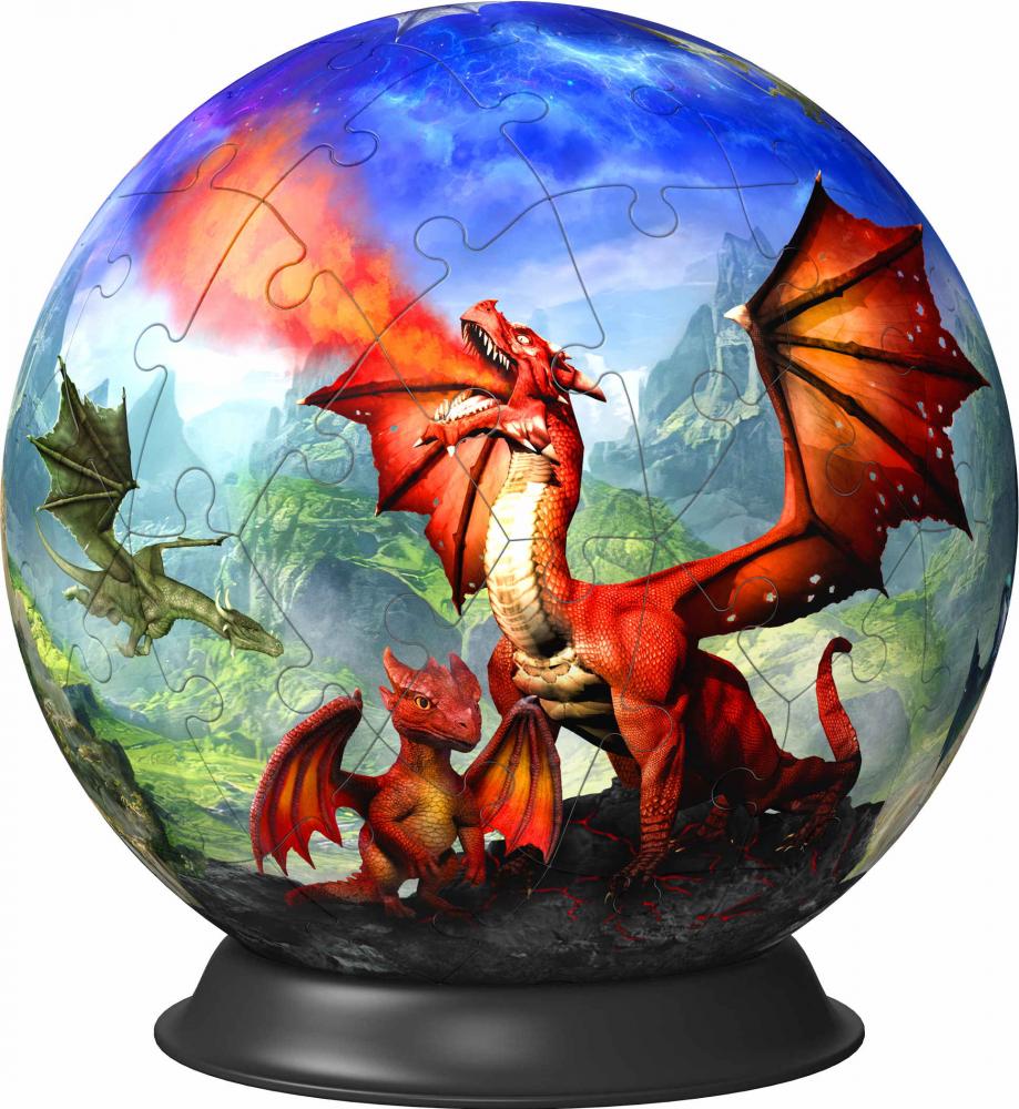 72 Teile Ravensburger 3D Puzzle Ball Mystische Drachen 11565