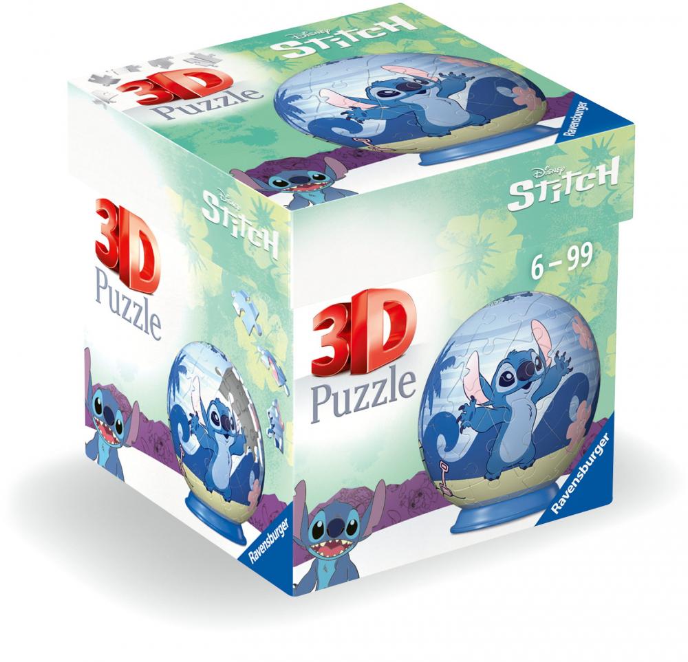 54 Teile Ravensburger 3D Puzzle Ball Disney Stitch 11597