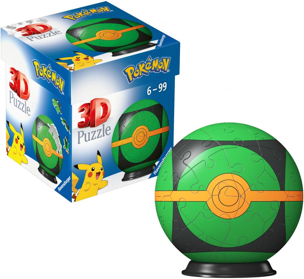 54 Teile Ravensburger 3D Puzzle Ball Pokémon Finsterball 11626