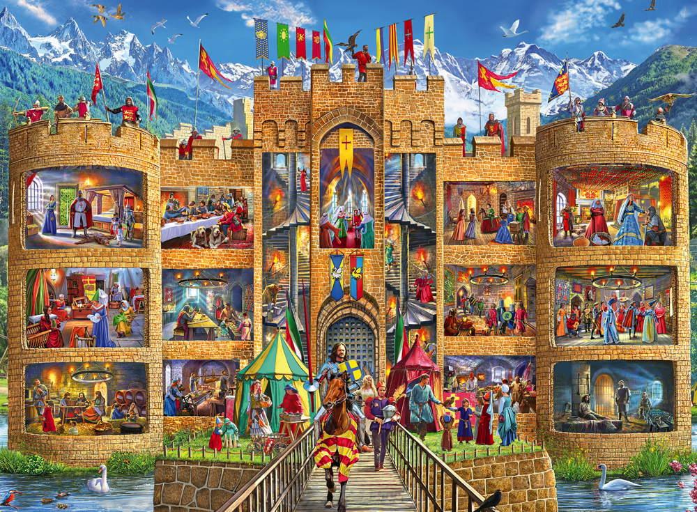 150 Teile Ravensburger Kinder Puzzle XXL Blick in die Ritterburg 12919