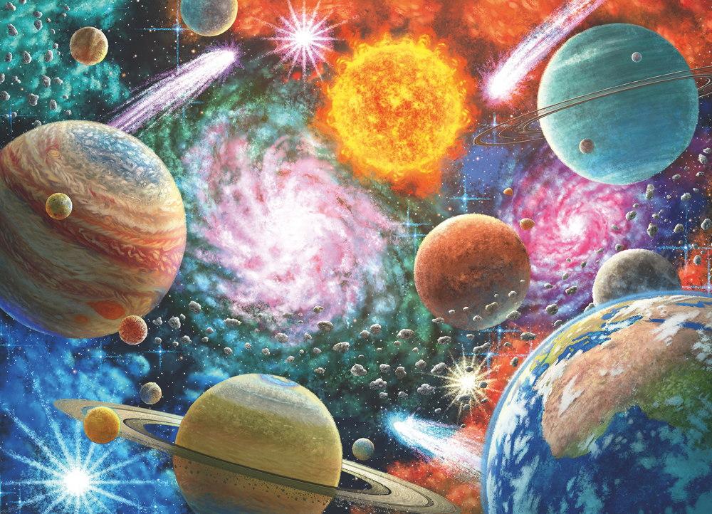 100 Teile Ravensburger Kinder Puzzle XXL Sterne und Planeten 13346