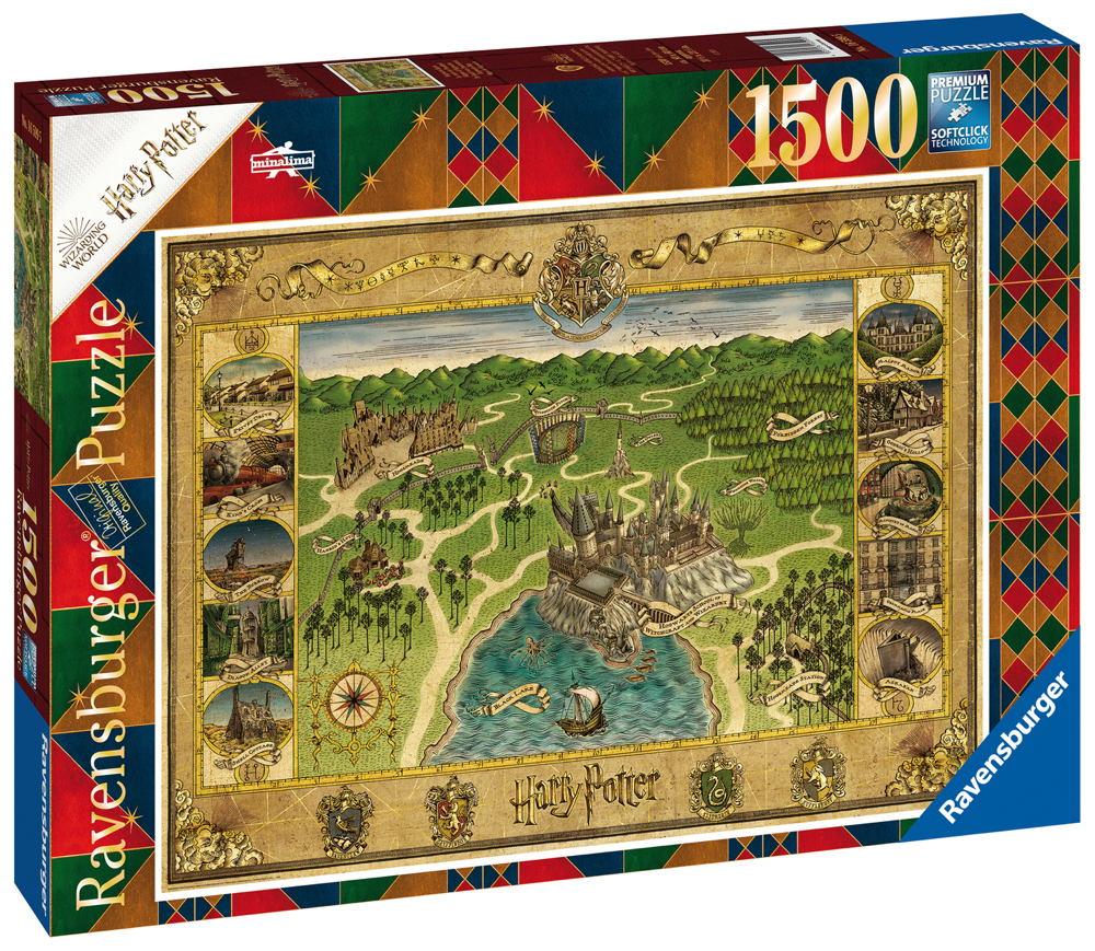 Spielwaren Express - 1500 Teile Ravensburger Puzzle Harry Potter Hogwarts  Karte 16599