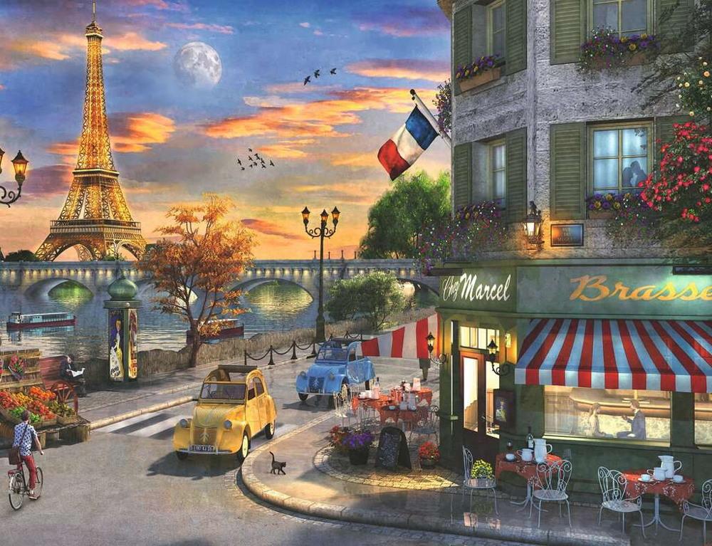 2000 Teile Ravensburger Puzzle Romantische Abendstunde in Paris 16716