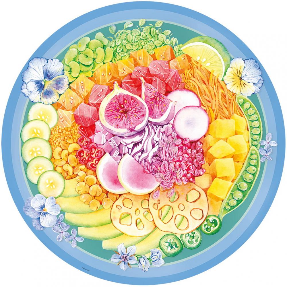 500 Teile Ravensburger Puzzle rund Circle of Colors Poke Bowl 17351