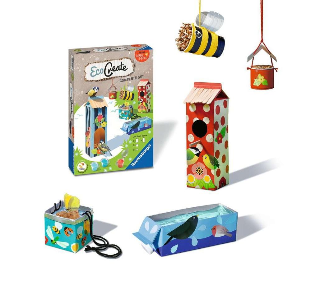 Ravensburger Upcycling Basteln EcoCreate Midi Helping Birds & Bees Bienen & Vögel 18143