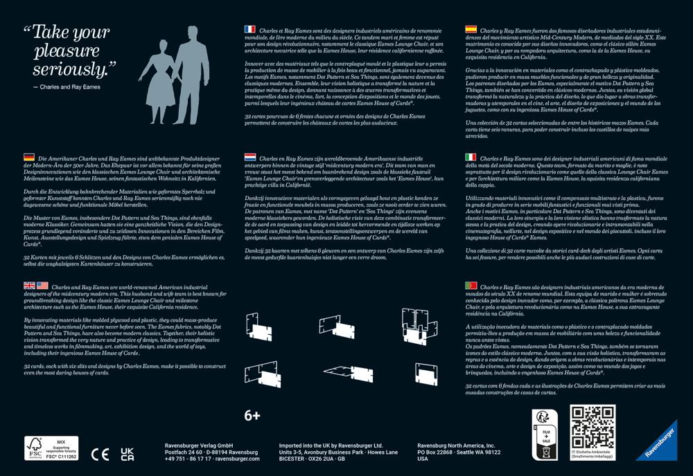 Ravensburger Creation EAMES House of Cards Collectors Edition 18444