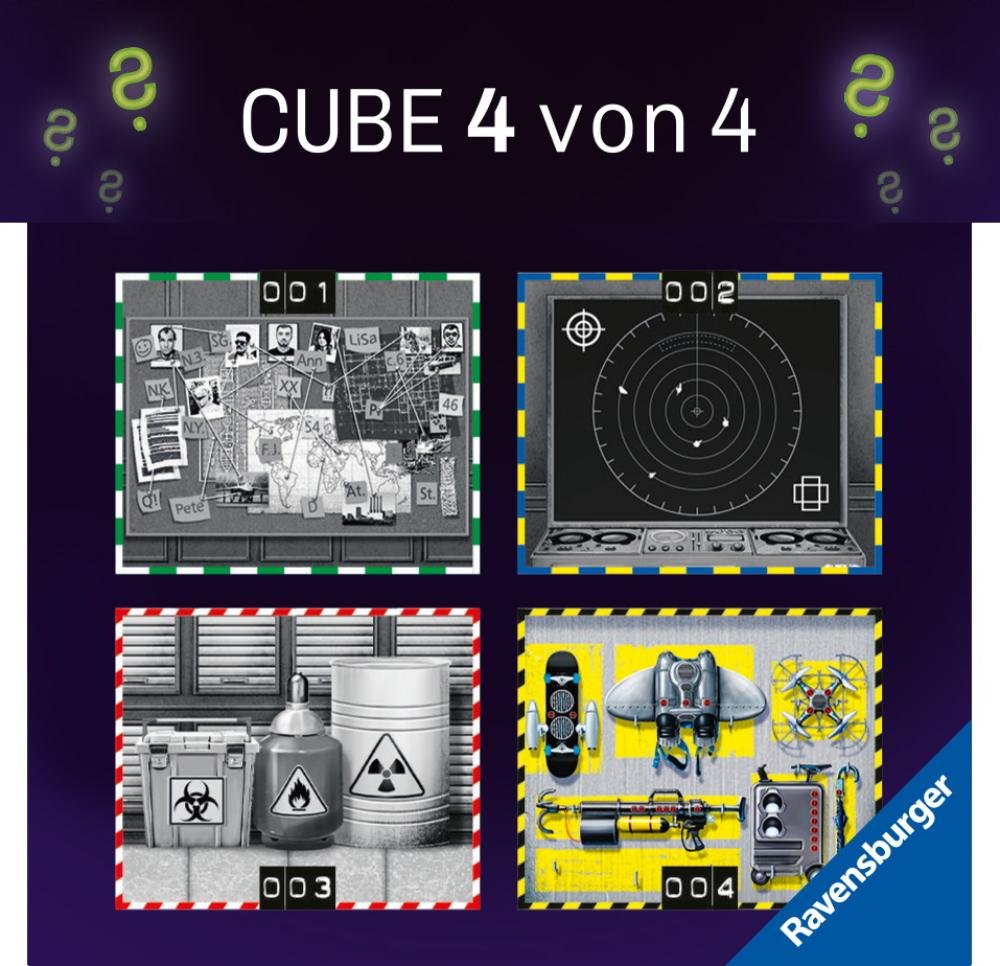 Ravensburger Familienspiel Exit Cube Mystery Cube Das Agentenausrüstungslager 20228