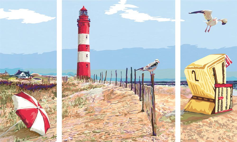 Ravensburger Malen nach Zahlen CREART Premium Sonderserie Beside the Seaside Triptychon 20277