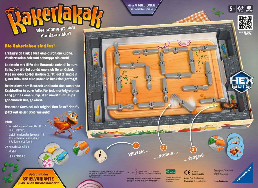 Ravensburger Kinderspiel Reaktionsspiel Kakerlakak 20800