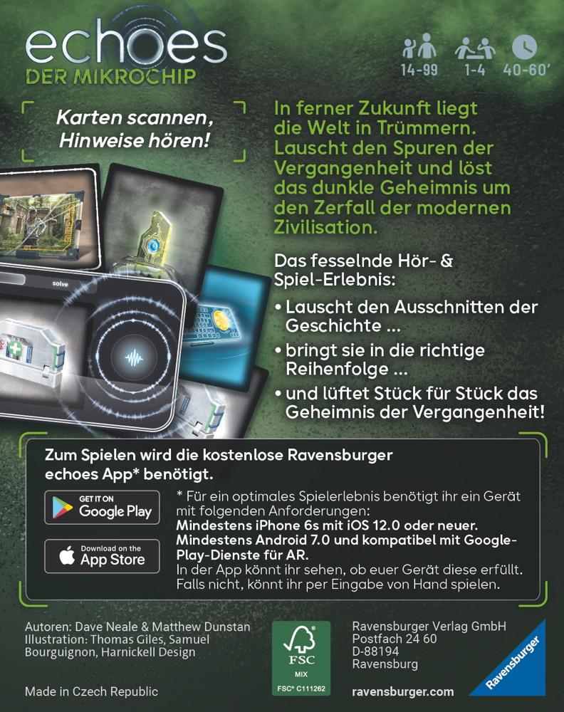 Ravensburger Familienspiel Audiospiel echoes Der Mikrochip 20816