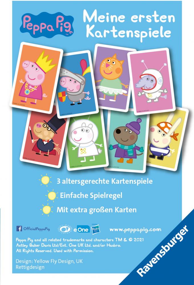 32 Blatt Ravensburger Kinder Kartenspiel Erster Kartenspaß Peppa Pig Quartett 20820