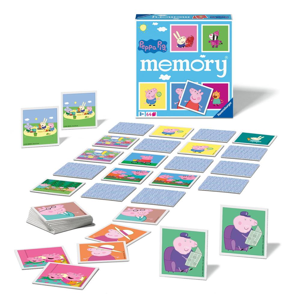 64 Karten Ravensburger Kinderspiel Kartenlegespiel memory Peppa Pig 20886