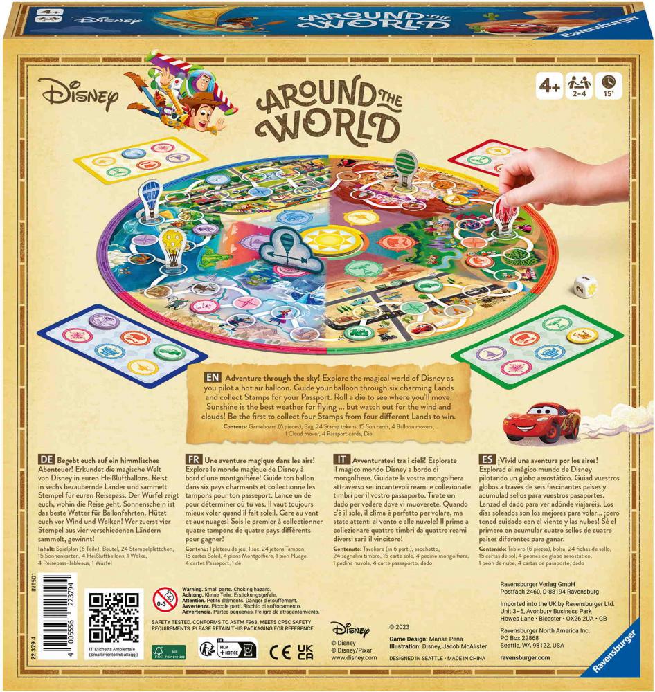 Ravensburger Kinderspiel Würfelspiel Disney Around the World 22379