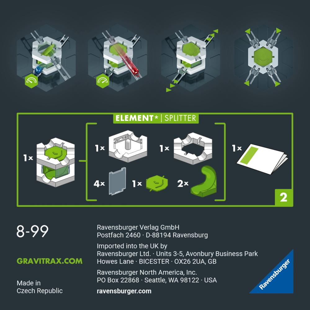 Ravensburger Kugelbahn GraviTrax PRO Element Splitter 22383