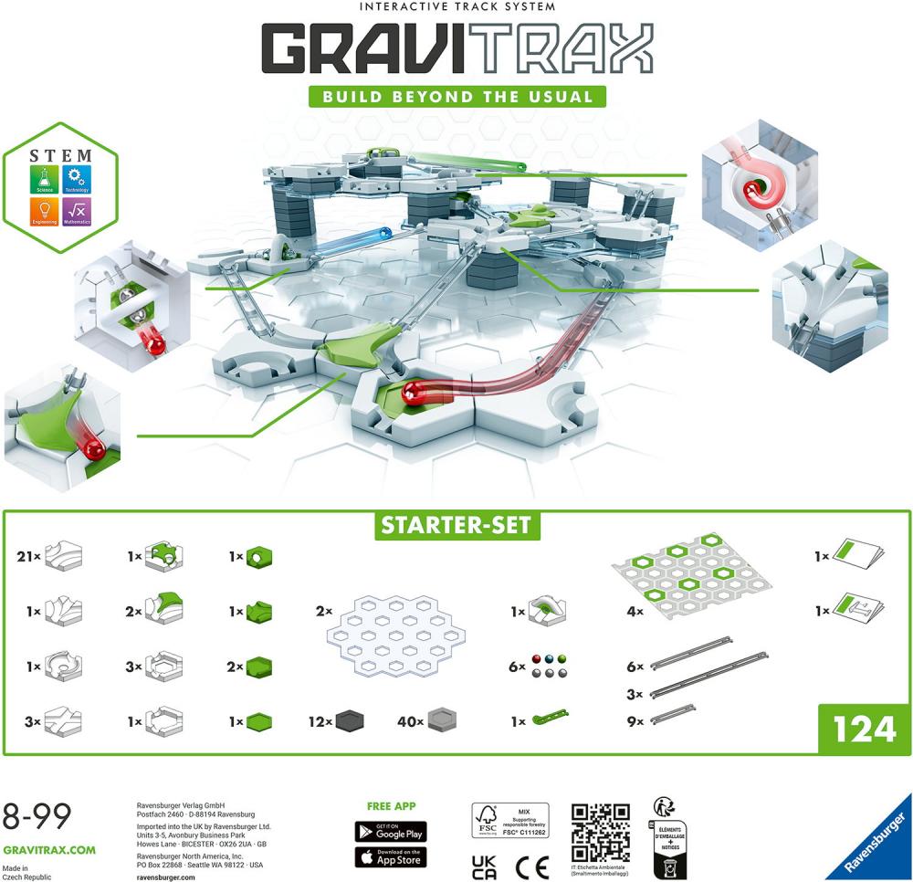 Ravensburger Kugelbahn GraviTrax CORE Starter-Set 22410