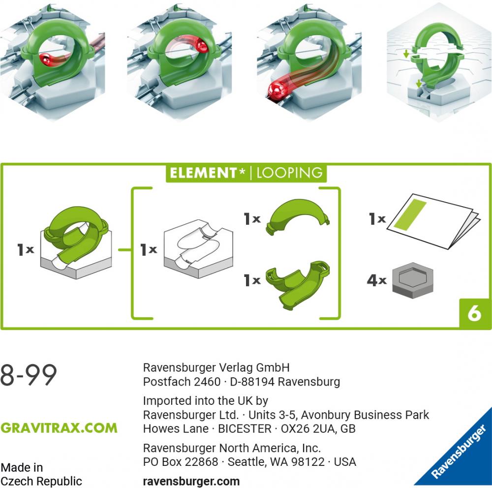 Ravensburger Kugelbahn GraviTrax CORE Element Looping 22412