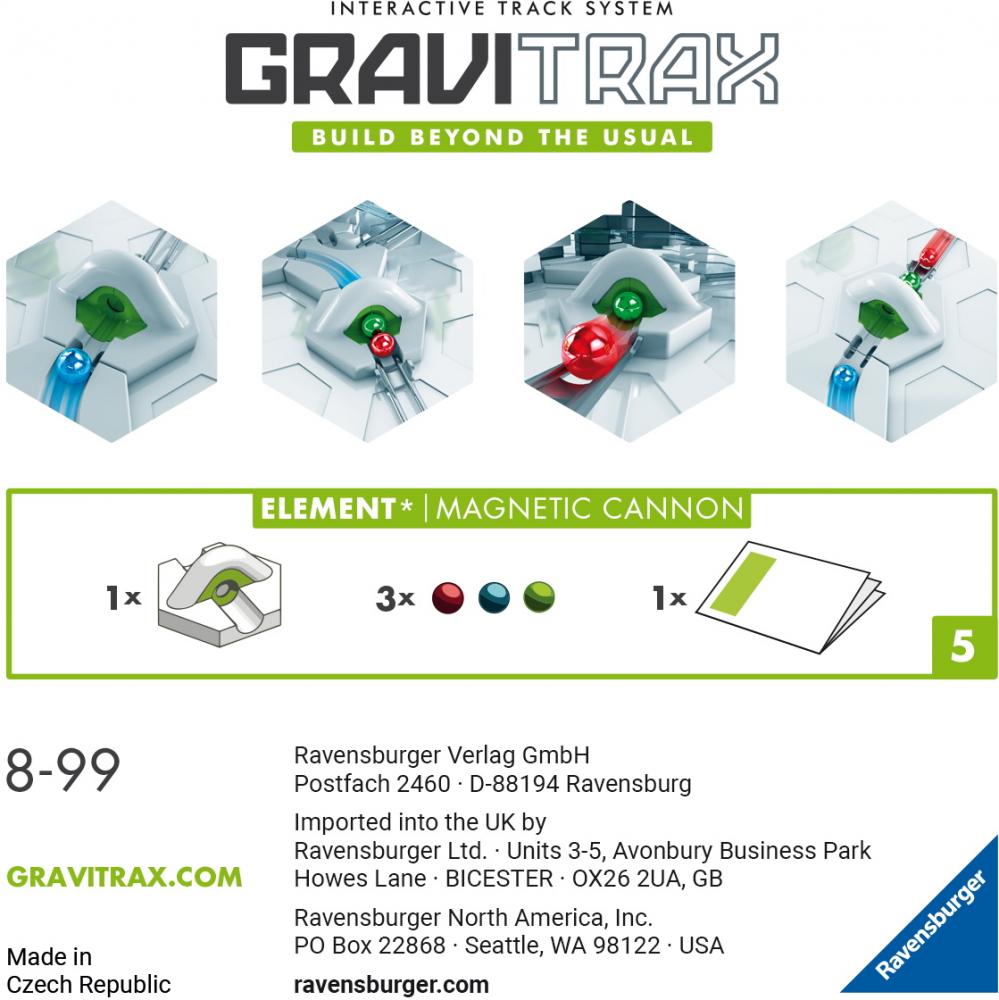 Ravensburger Kugelbahn GraviTrax CORE Element Magnetic cannon / Gauss Kanone 22413