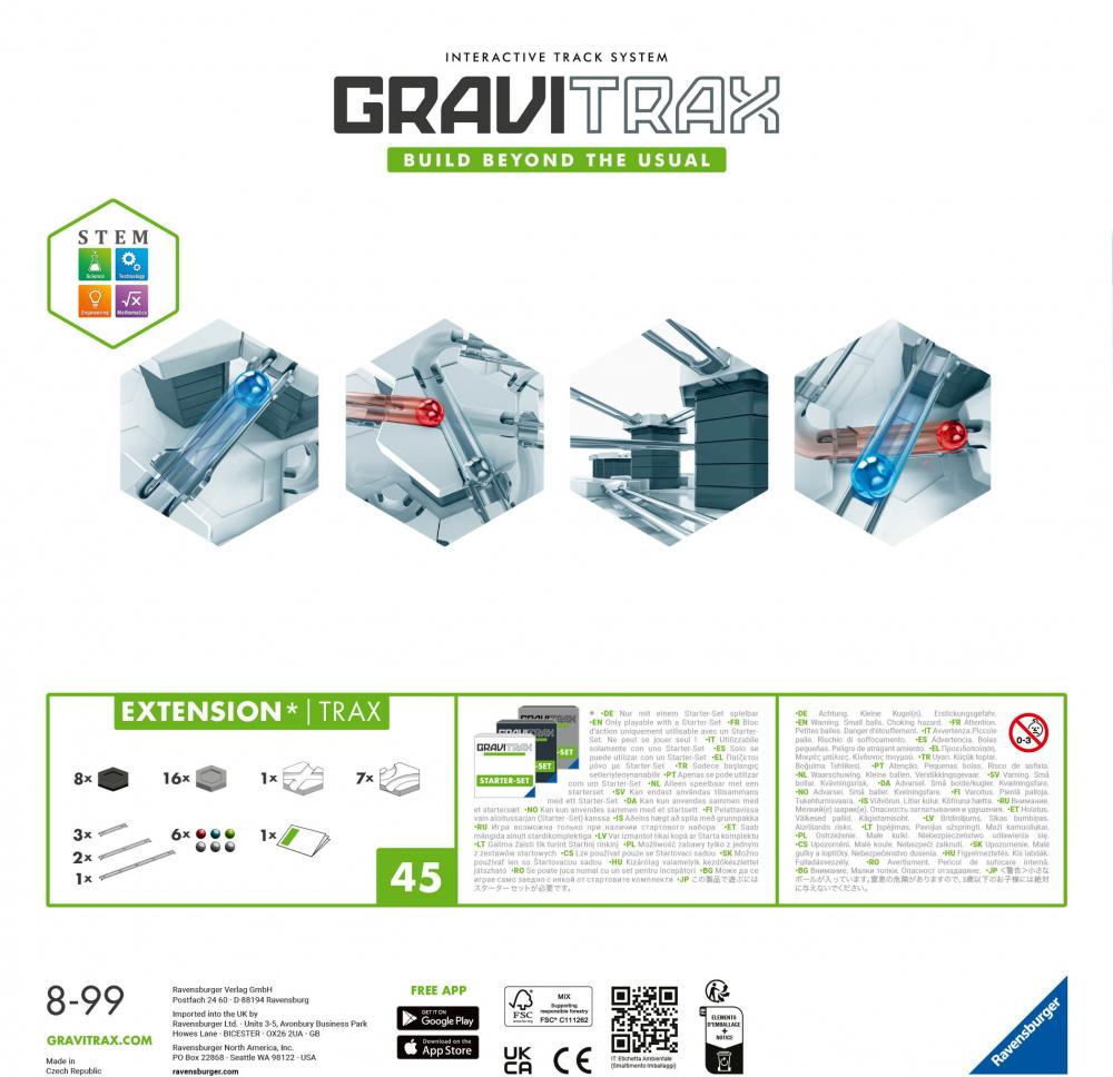 Ravensburger Kugelbahn GraviTrax CORE Extension Trax 22414