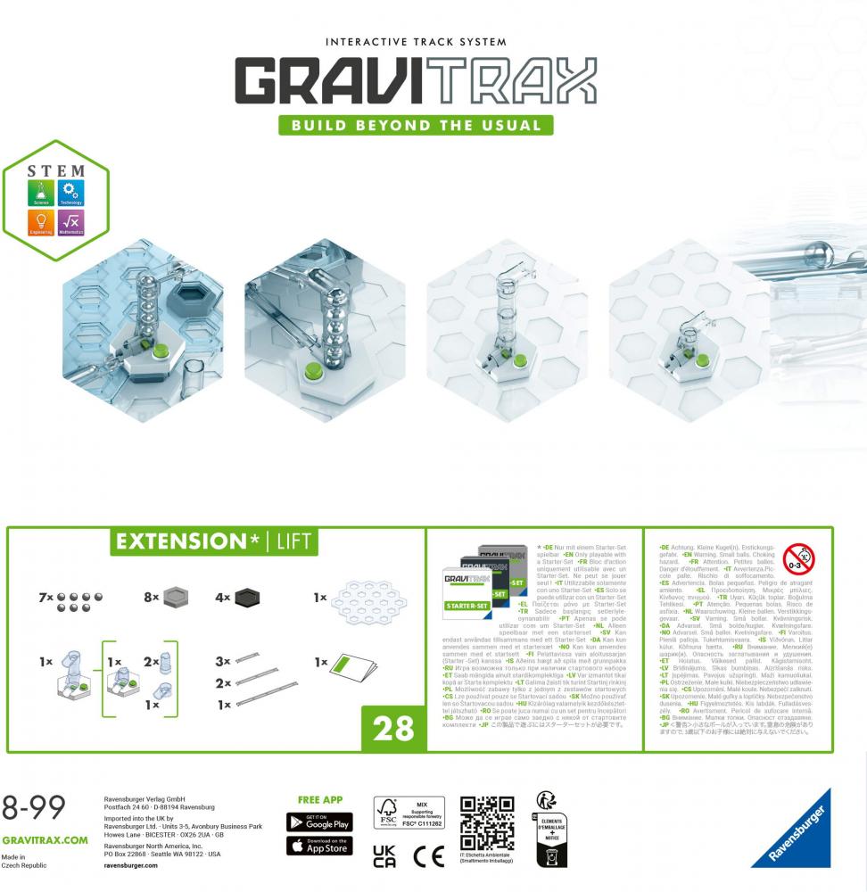 Ravensburger Kugelbahn GraviTrax CORE Extension Lift 22419