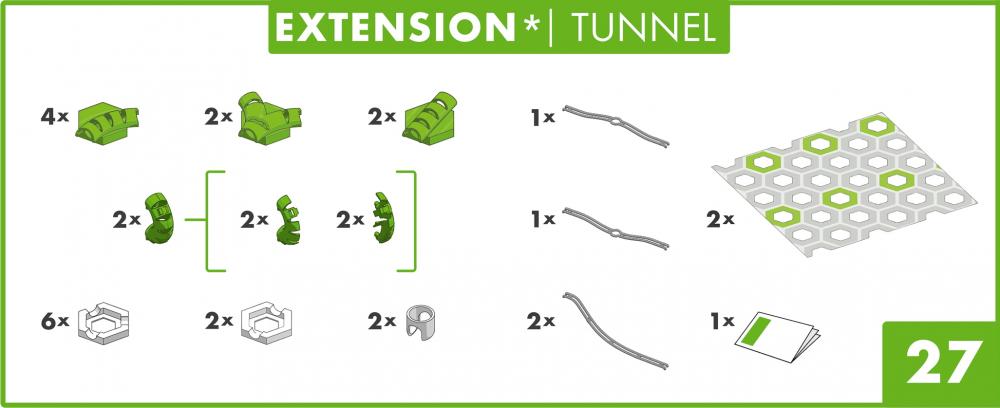 Ravensburger Kugelbahn GraviTrax CORE Extension Tunnel 22420