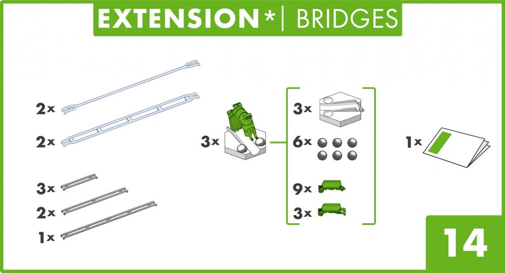 Ravensburger Kugelbahn GraviTrax CORE Extension Bridges / Brücken 22423