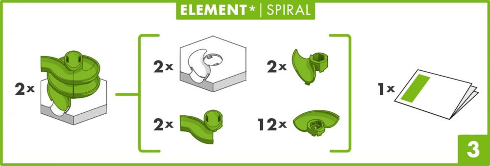 Ravensburger Kugelbahn GraviTrax CORE Element Spiral 22424