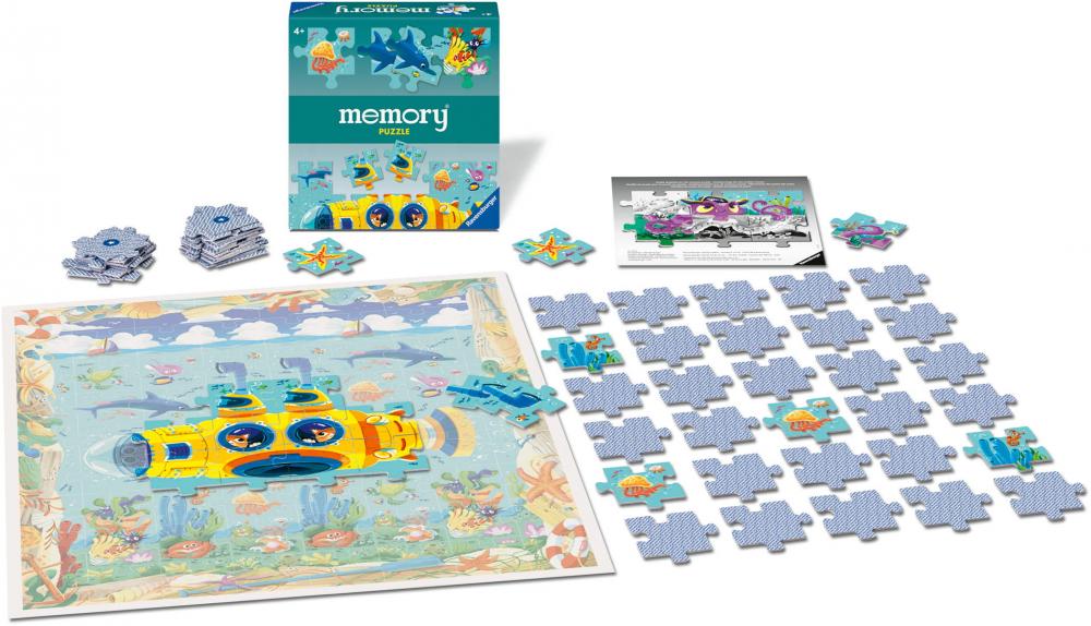 80 Karten Ravensburger Kinderspiel Kartenlegespiel memory Puzzle Unterwasserwelt 22461