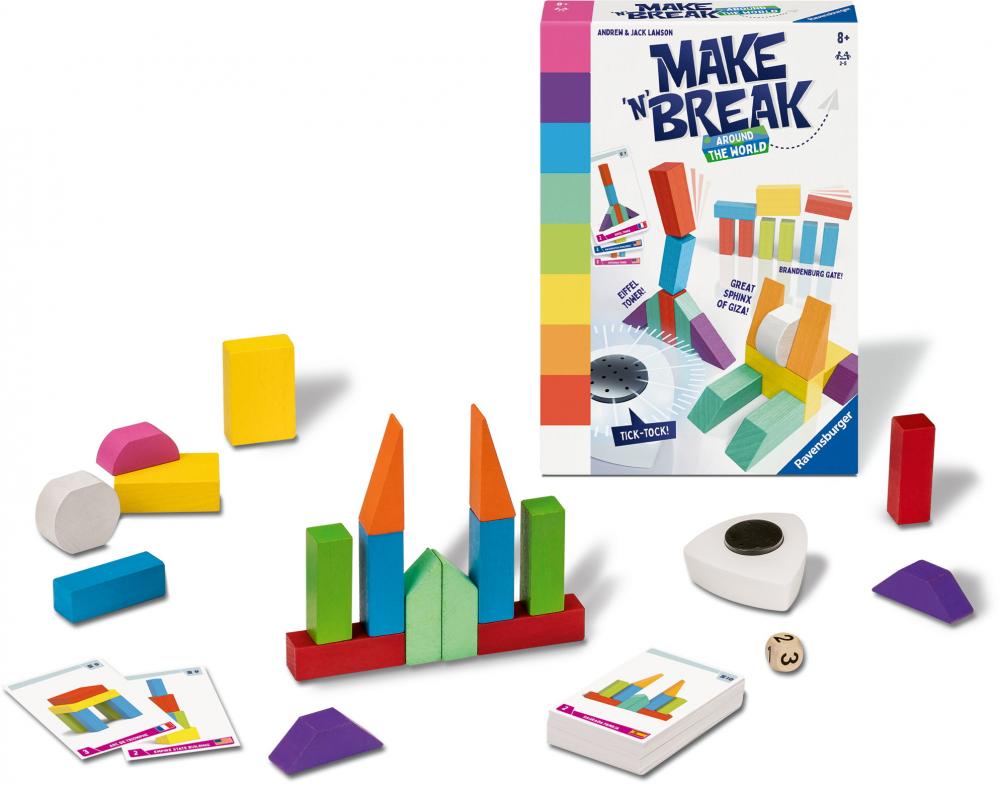 Ravensburger Familienspiel Geschicklichkeitsspiel Make 'n' Break Around the World 22473