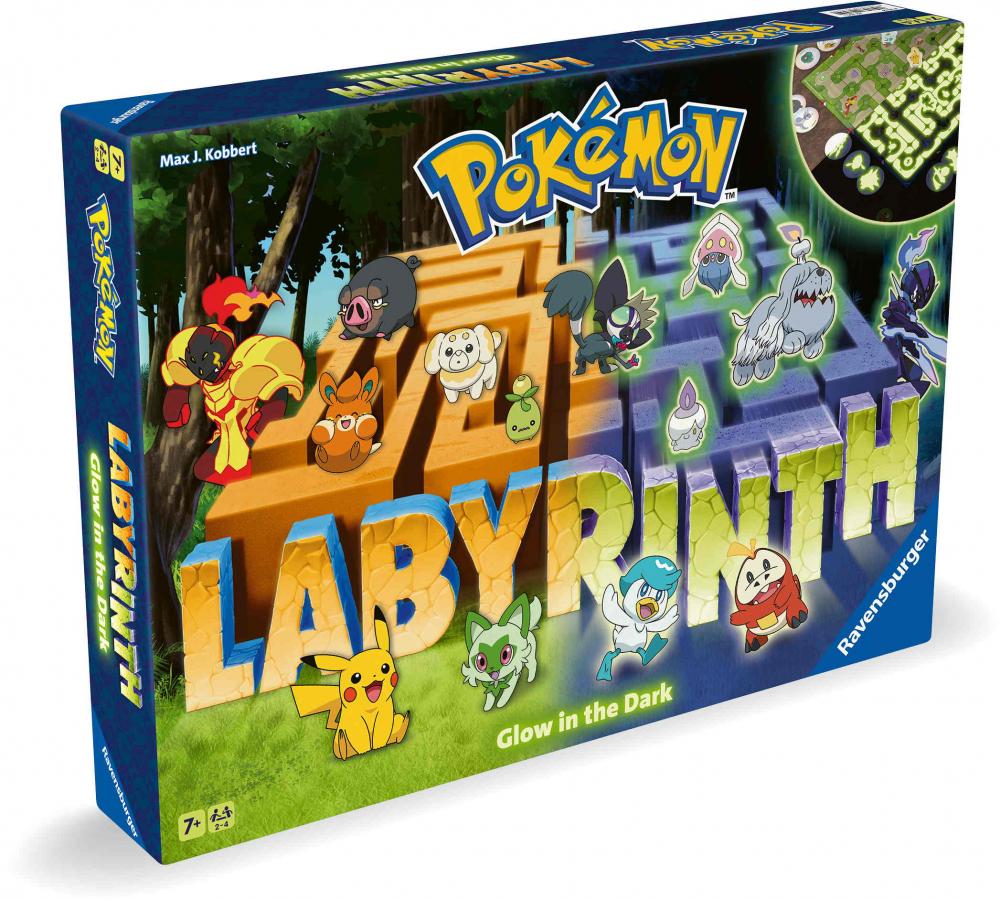 Ravensburger Familienspiel Such- und Schiebespiel Pokémon Labyrinth Glow in the dark 22705