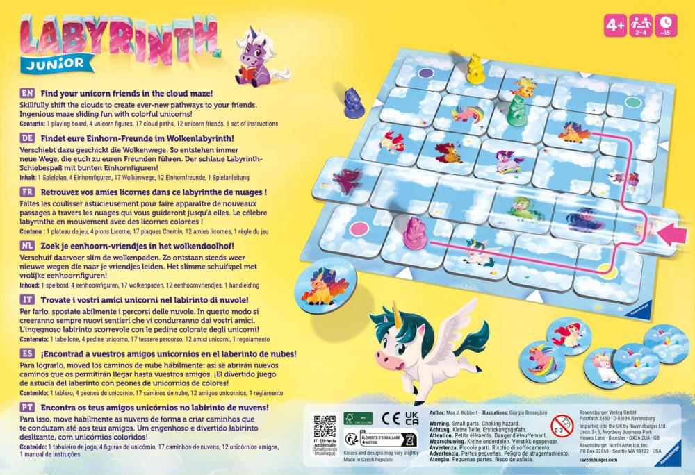 Ravensburger Kinderspiel Such- und Schiebespiel Labyrinth Einhorn Junior 23046