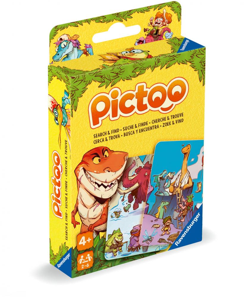 Ravensburger Kartenspiel Wettlaufspiel Pictoo DinoWelt 23479