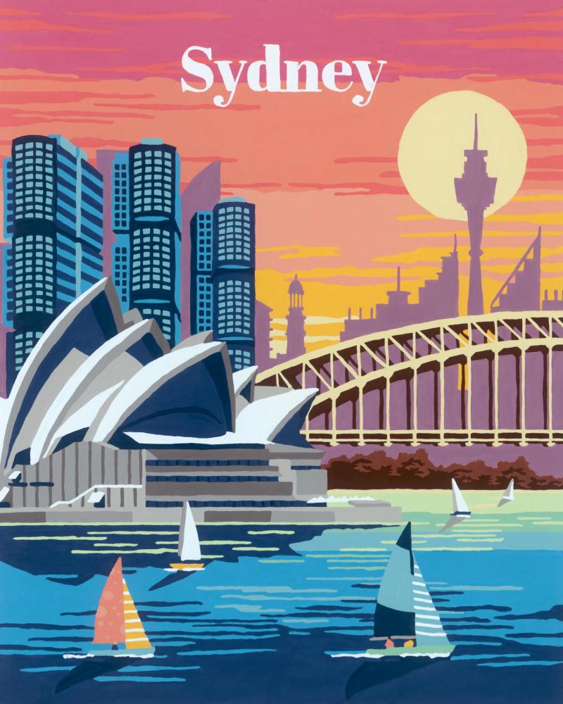 Ravensburger Malen nach Zahlen CREART Trend Serie C Colorful Sydney 23526