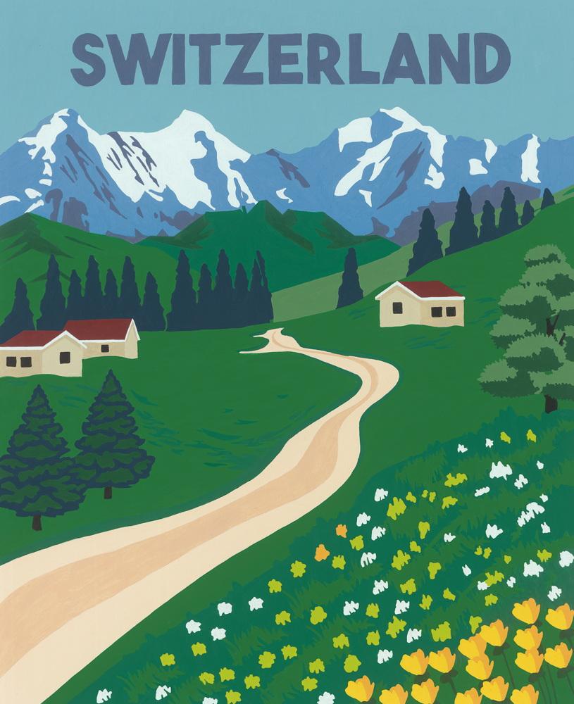 Ravensburger Malen nach Zahlen CREART Trend Serie C Swiss Edition Jungfrau Region 23536