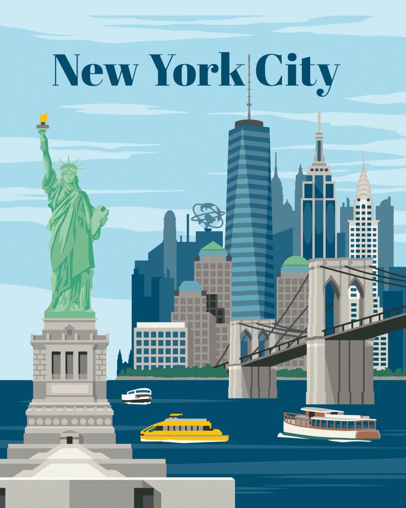 Ravensburger Malen nach Zahlen CREART Trend Serie C Colorful New York City 23686