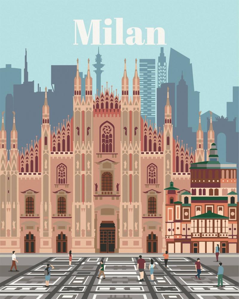 Ravensburger Malen nach Zahlen CREART Trend Serie C Colorful Milan 23688