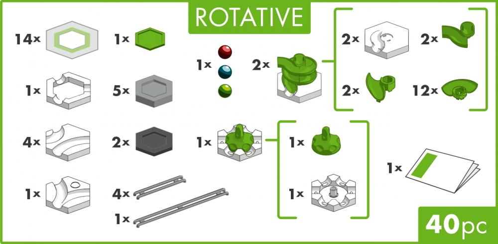 Ravensburger Kugelbahn GraviTrax BASE GO Rotative 23703