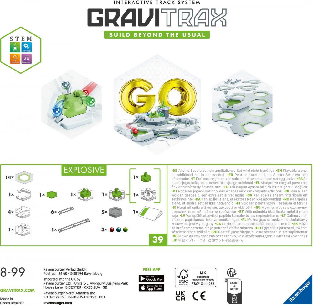 Ravensburger Kugelbahn GraviTrax GO Explosive 23704