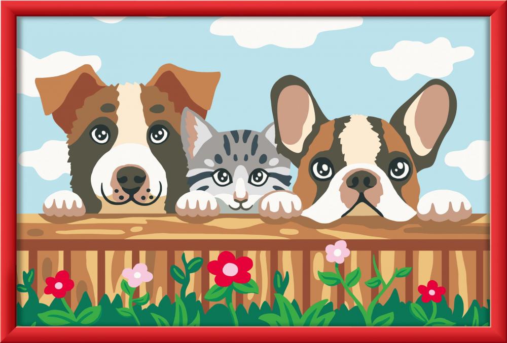 Ravensburger Malen nach Zahlen CREART Serie C Hunde und Katze 23855