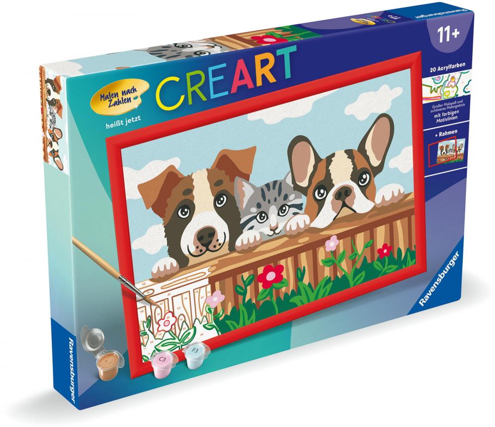 Ravensburger Malen nach Zahlen CREART Serie C Hunde und Katze 23855