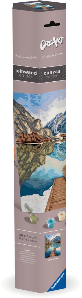 Ravensburger Malen nach Zahlen CREART CANVAS Leinwand Seeblick 23909