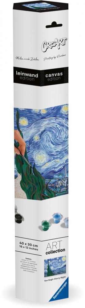 Ravensburger Malen nach Zahlen CREART CANVAS Leinwand ART Collection Sternennacht Van Gogh 23915