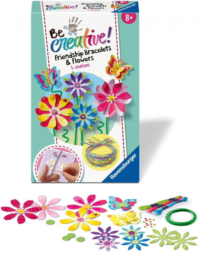 Ravensburger kreative Grundtechniken Be Creative Mini Freundschaftsbändchen & Blumen 23963