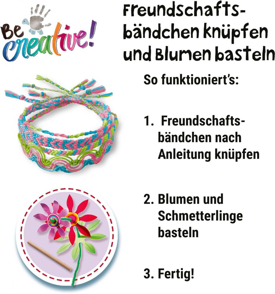 Ravensburger kreative Grundtechniken Be Creative Mini Freundschaftsbändchen & Blumen 23963