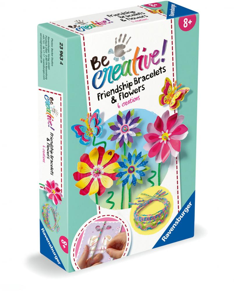 Ravensburger kreative Grundtechniken Be Creative Mini Freundschaftsbändchen & Blumen 23963