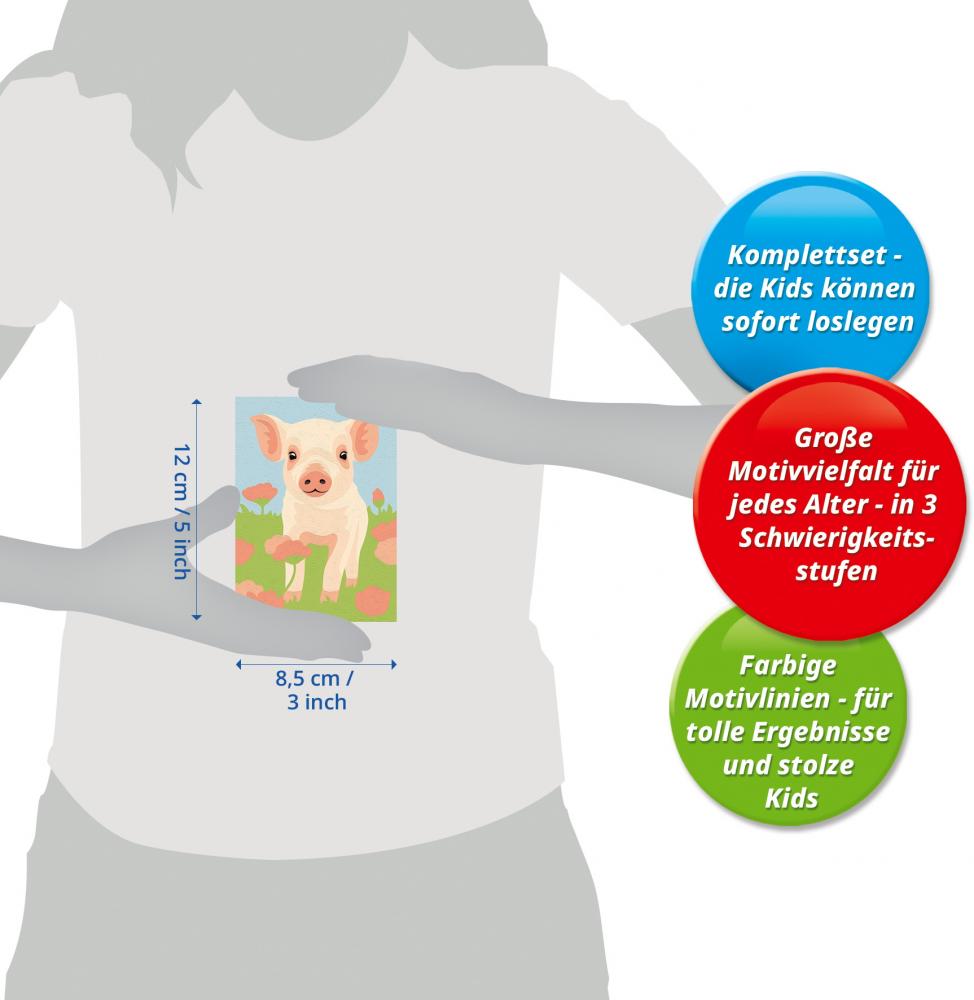 Ravensburger Malen nach Zahlen CREART Serie F Süßes Hausschwein 23989