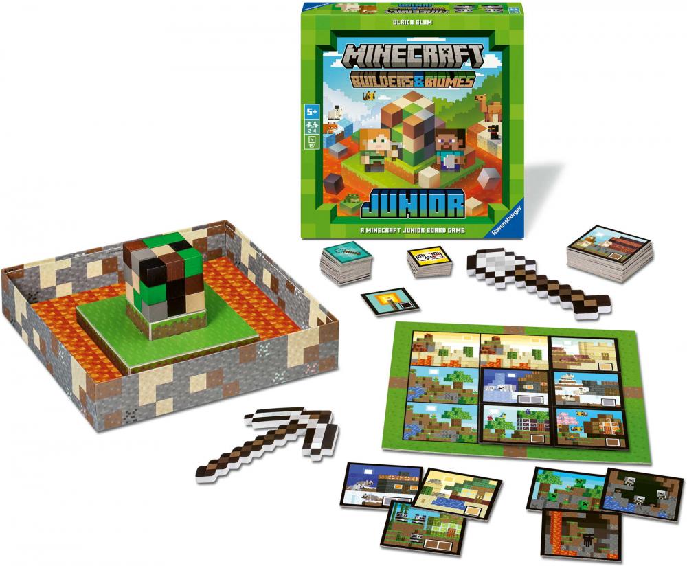 Ravensburger Kinderspiel Strategiespiel Minecraft Builders & Biomes Junior 24615